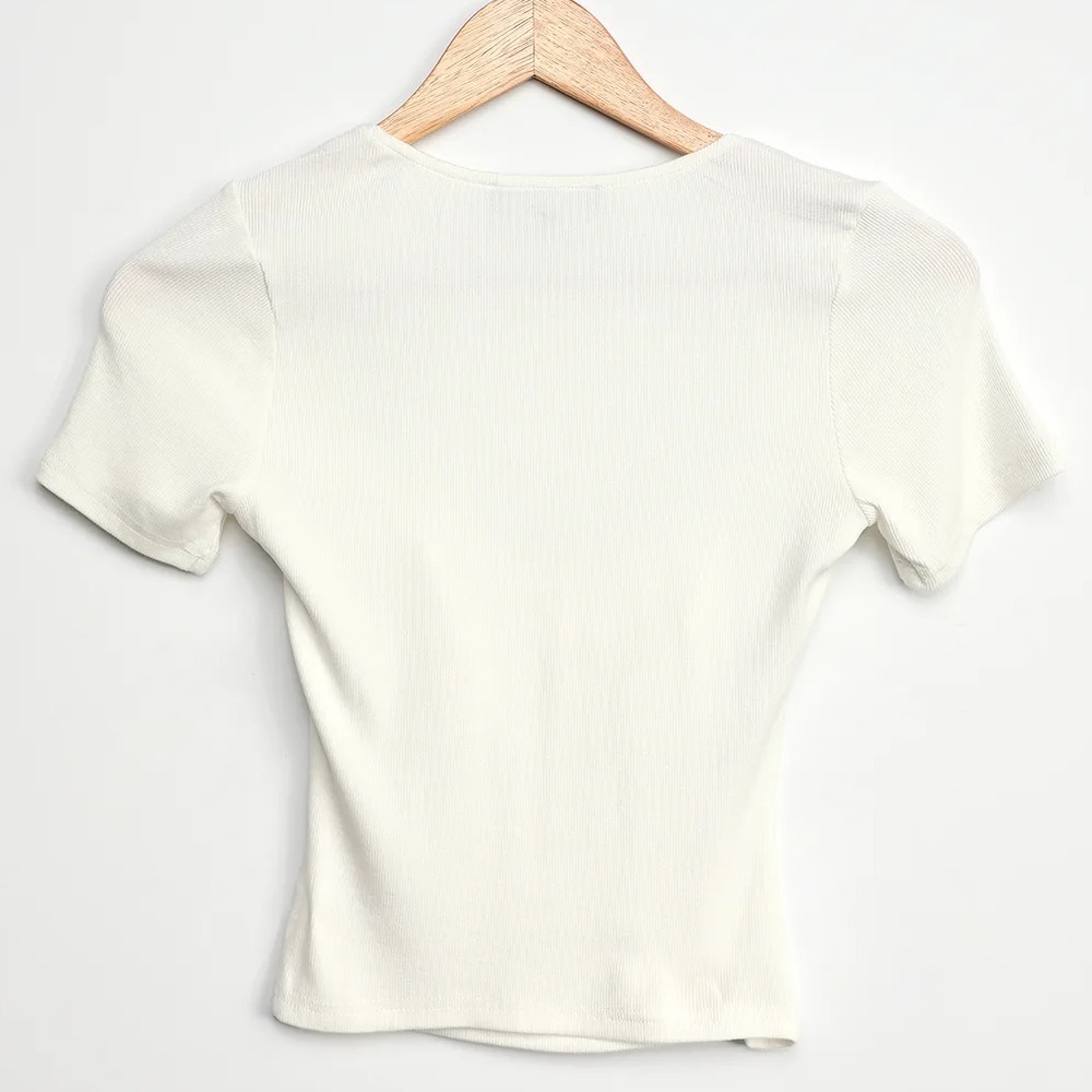 Lulus White Ribbed Bustier Top - Picture 6 of 10